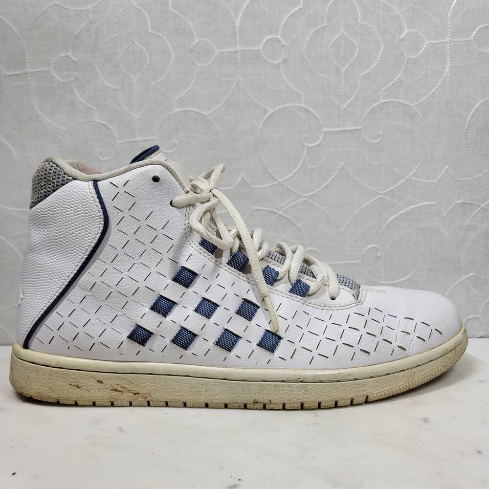 Nike Air Jordan Illusion High Top Sneakers Mens 9 White Leather Lace Up Optical